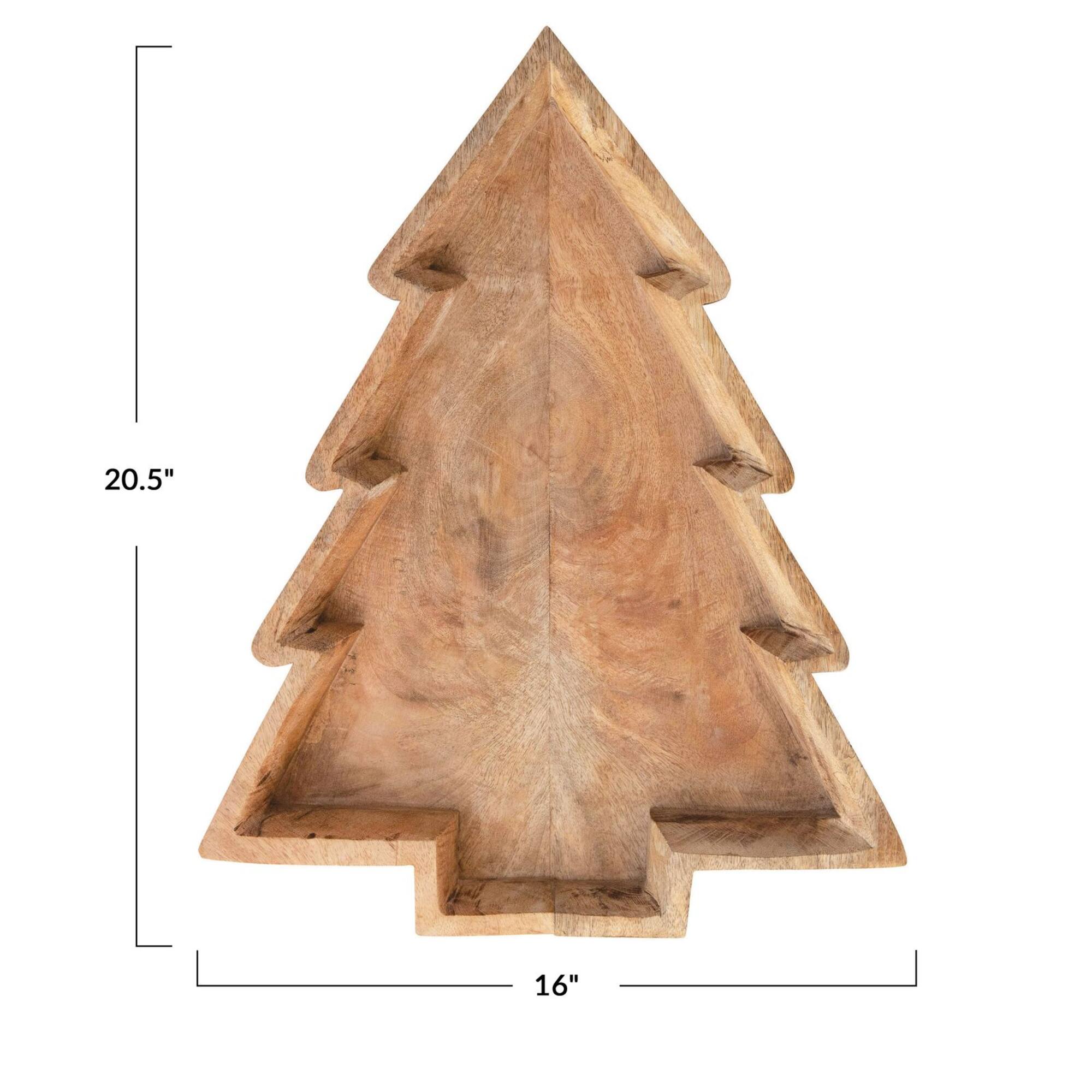Hello Honey® Mango Wood Tree Shaped Serving Tray